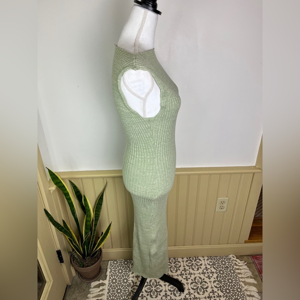 NWT Anna Quan Drew Dress 8 Sage Ribbed Knit Bodycon Maxi Vacation Resortwear - Picture 5 of 13